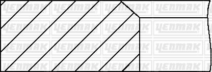 Комплект поршневых колец YENMAK WZ K9CL 91-09497-050 1424309446 - Изображение 1