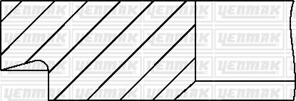 Комплект поршневых колец YENMAK Q G67Z 91-09682-000 1424310027 изображение 1