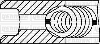 Комплект поршневых колец YENMAK 91-09755-000 0HPOQ R 1424310117 изображение 2