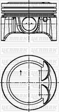 Поршень YENMAK 31-04127-000 1437183650 J1X 20 изображение 0