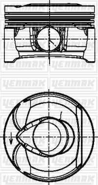 Поршень YENMAK 3EQH Q 1437183652 31-04129-000
