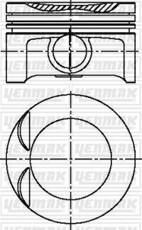 Поршень YENMAK 31-04223-000 X93 QV 1437183847 изображение 0