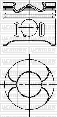 Поршень YENMAK 1 FDOF 1437184467 31-04697-000