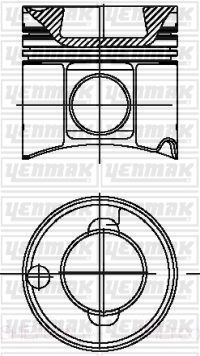 Поршень YENMAK S874 L 31-04762-000 1437184526 изображение 0