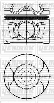 Поршень YENMAK 1437184817 3E TBR 31-30022-000