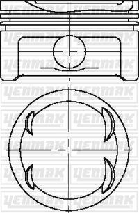 Поршень YENMAK 1437185209 39-03647-000 2ZZ 5VI изображение 0