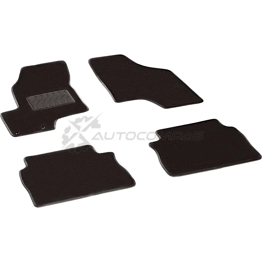 Ворсовые коврики LUX для Hyundai Santa Fe II 2006-2010 SEINTEX LB1 7Z 82756 1437086734