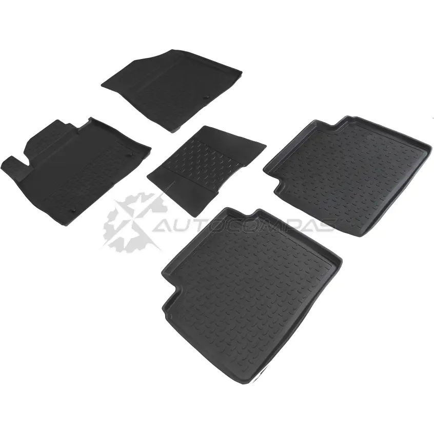 Резиновые коврики с высоким бортом для Hyundai Sonata VII (LF) 2014-2019 SEINTEX 1437086596 87405 Y3K3 JG
