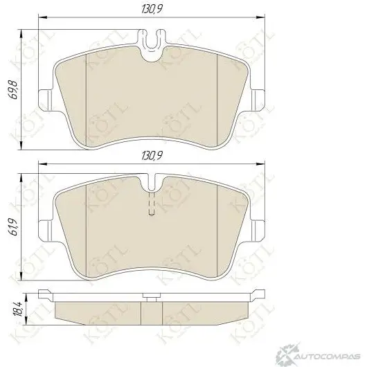 Колодки тормозные Kotl 1437192962 IDNE7 IG3 0F 1413KT изображение 1