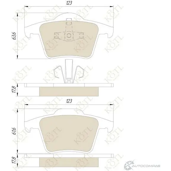 Колодки тормозные Kotl IR8 3SUE 1566KT WZAS3L0 1437192928 изображение 2