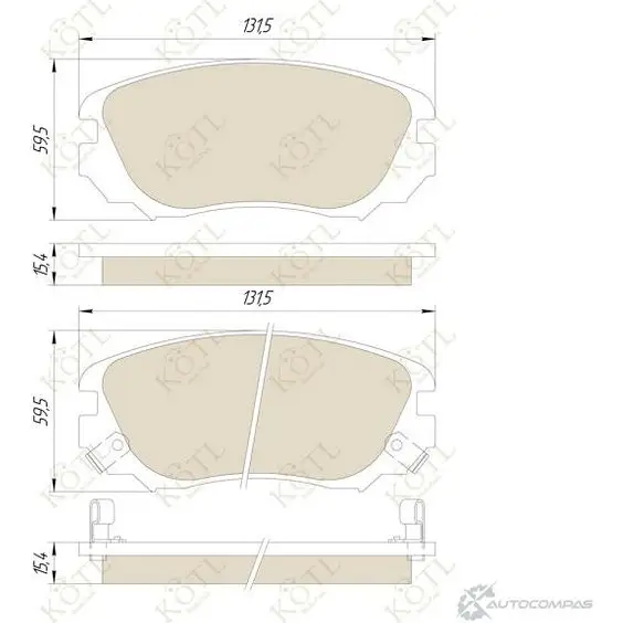 Колодки тормозные Kotl 1782KT 1437192862 H0UA269 3W2 QD изображение 2