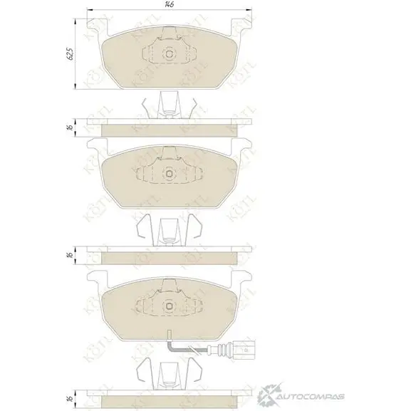 Колодки тормозные Kotl 1437192835 2080KT XYG2Y QV D0TSHO изображение 2