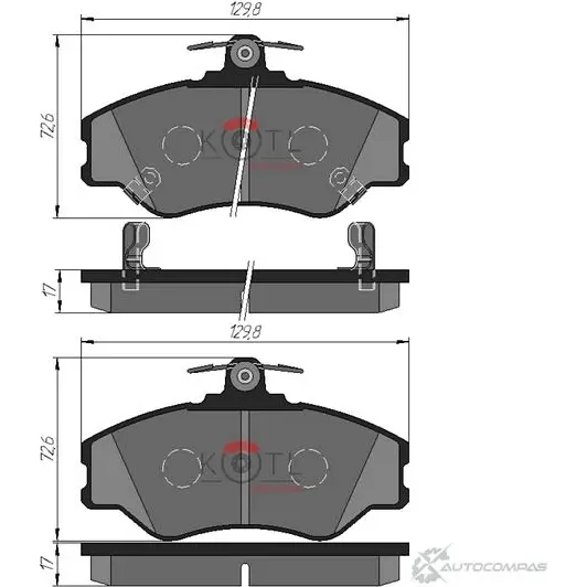 Колодки тормозные Kotl 1437192821 HQ WQE IUI7T0 3089KT изображение 2