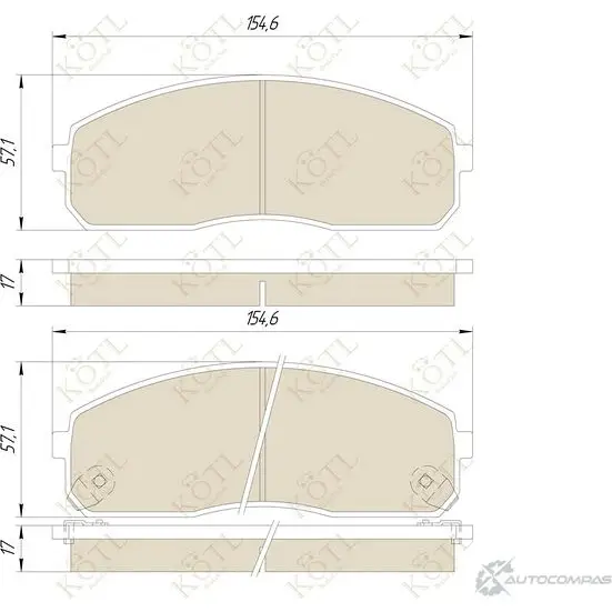 Колодки тормозные Kotl 1437192799 HCETL7I ETO KGSH 3301KT изображение 0