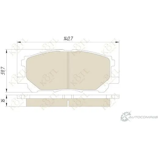 Колодки тормозные Kotl 82ZVH 3338KT 1437192790 38R DV9L изображение 2