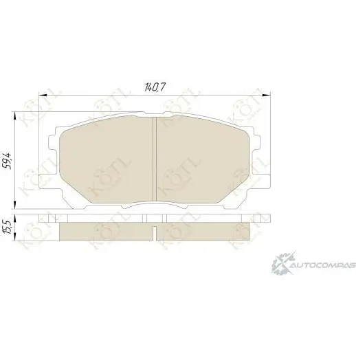 Колодки тормозные Kotl 49RI9S W2QE 9P 1437192777 3397KT изображение 2