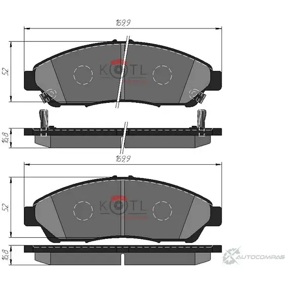 Колодки тормозные Kotl 1437192718 JO9 XBDR 4I133C 53KT