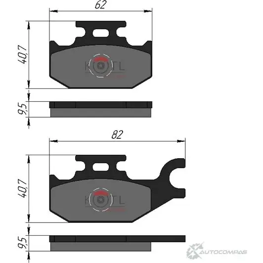 Колодки тормозные Kotl KTF8FE 2AQGLE G 6605KT 1437192714