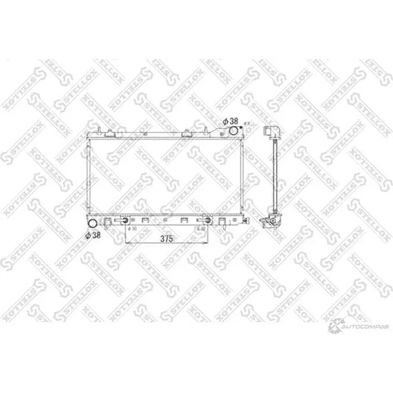 Радиатор охлаждения двигателя STELLOX 8UMF 1 10-25051-SX 3598478 4057276073500