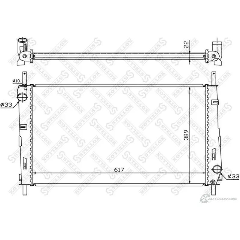 Радиатор охлаждения двигателя STELLOX 1KD5 Z 4057276073654 3598493 10-25066-SX изображение 0