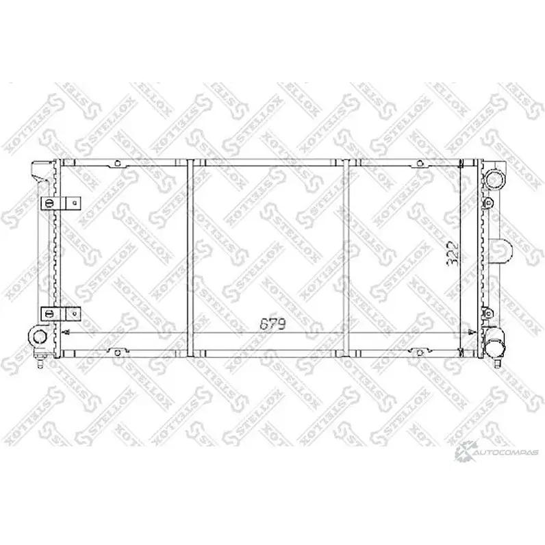 Радиатор охлаждения двигателя STELLOX 6M S62R 3598502 4057276073746 10-25075-SX изображение 0