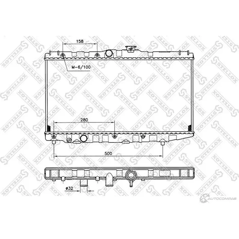 Радиатор охлаждения двигателя STELLOX 3598535 TFW J4RG 4057276074095 10-25110-SX