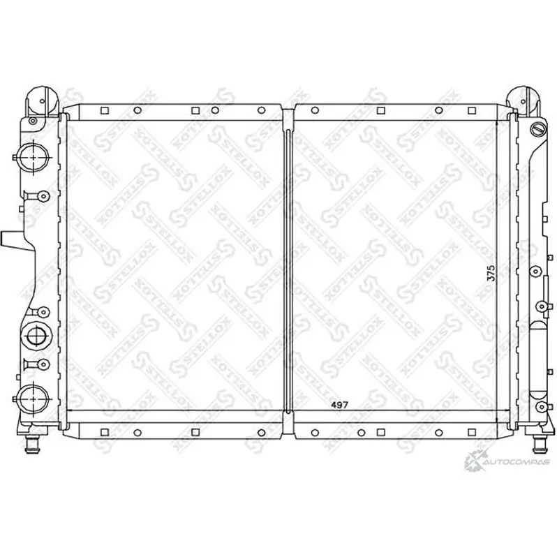 Радиатор охлаждения двигателя STELLOX 10-25211-SX 0 D8SVF 3598633 4057276075108