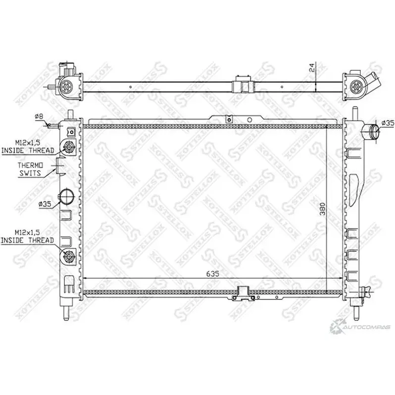 Радиатор охлаждения двигателя STELLOX 10-25325-SX 4057276076242 3598739 I WQMI изображение 0