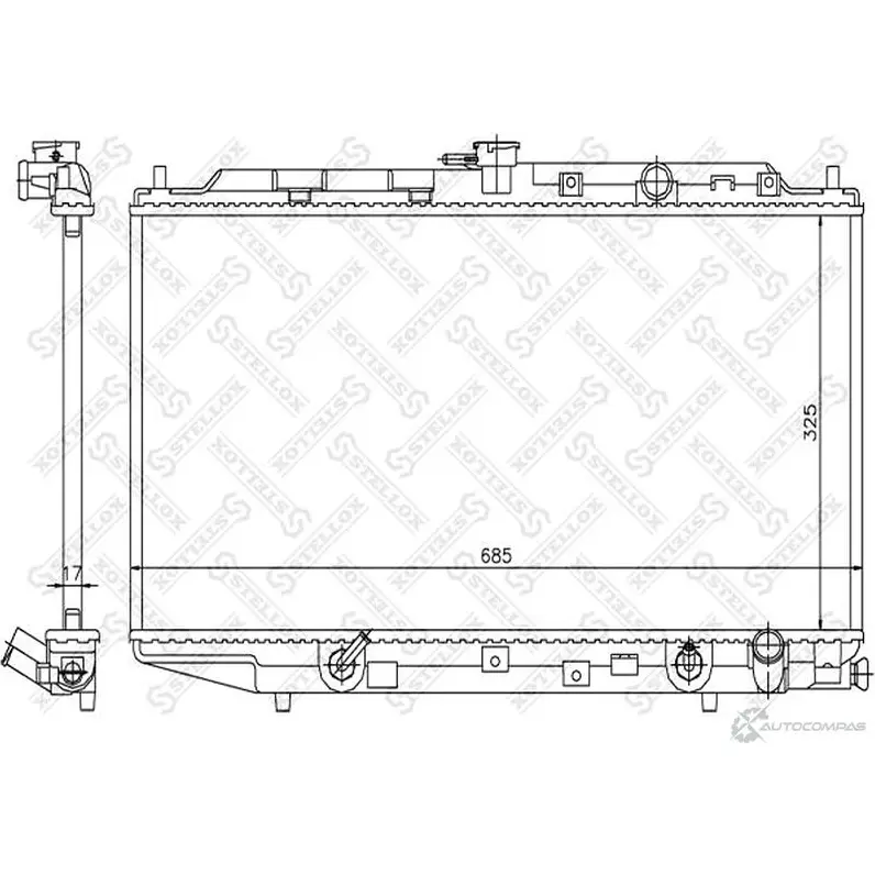Радиатор охлаждения двигателя STELLOX RR 79UYB 10-25823-SX 3599231