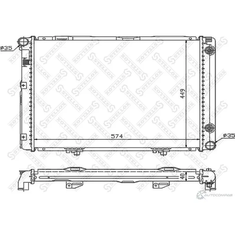 Радиатор охлаждения двигателя STELLOX 3599318 A 6G8D22 10-25910-SX изображение 0