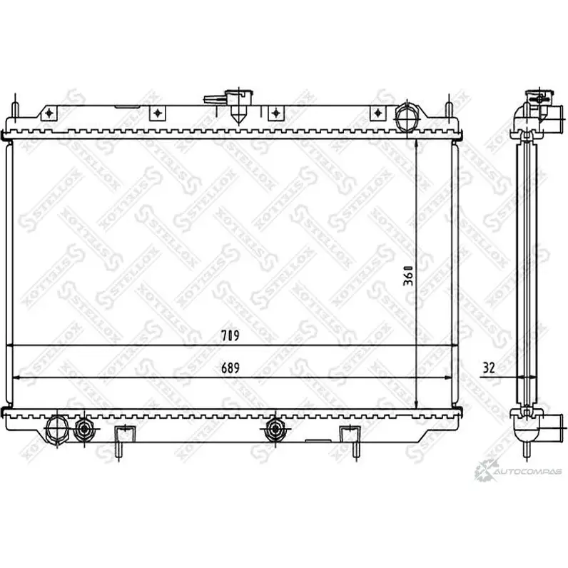 Радиатор охлаждения двигателя STELLOX OPVS6M C 3599387 10-25979-SX