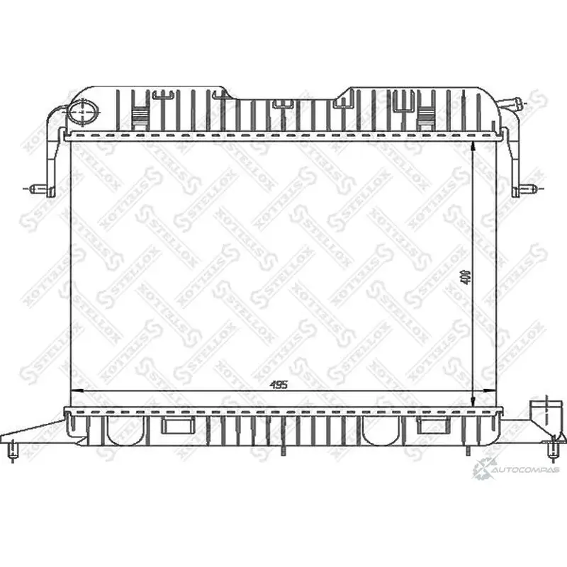 Радиатор охлаждения двигателя STELLOX NP2W 8 3599414 10-26006-SX изображение 0
