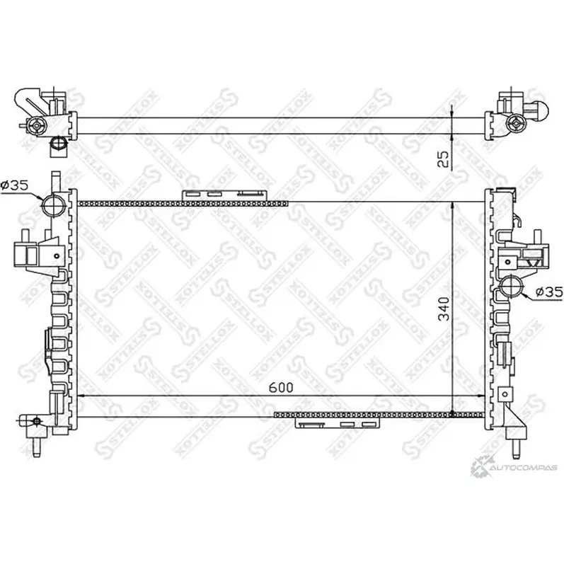 Радиатор охлаждения двигателя STELLOX 6 NV9XZ 3599461 10-26053-SX 4057276078062 изображение 0