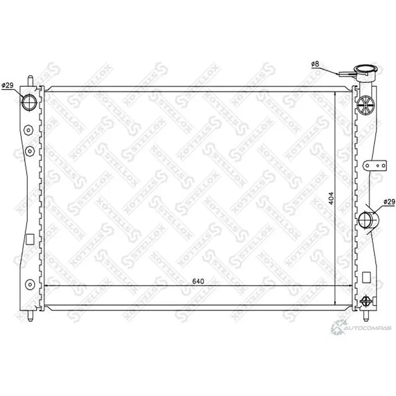 Радиатор охлаждения двигателя STELLOX 10-26695-SX L 0080 3600098 изображение 0