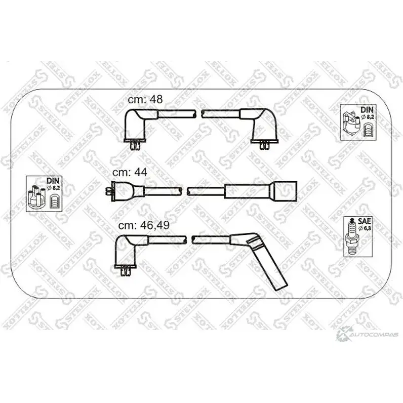 Высоковольтные провода зажигания STELLOX 4057276079069 10-30040-SX T 5CK4 3600284 изображение 0