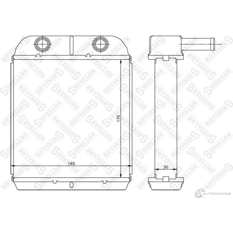 Радиатор печки, теплообменник STELLOX V LRSJWA 10-35099-SX 4057276079984 3600372