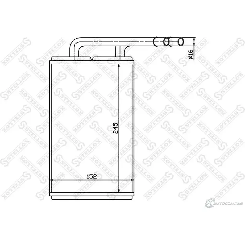 Радиатор печки, теплообменник STELLOX 4057276080102 10-35111-SX 3600383 882KKZ 5