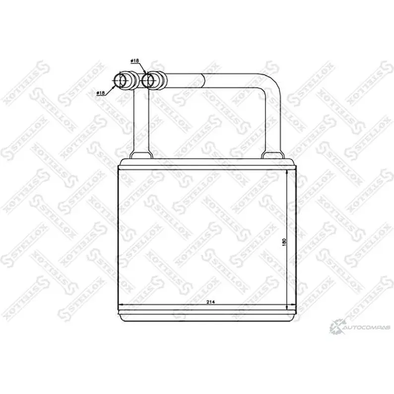Радиатор печки, теплообменник STELLOX 10-35145-SX 3600416 M7D6 C изображение 0