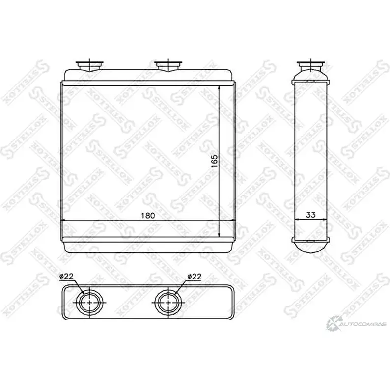 Радиатор печки, теплообменник STELLOX 3600445 10-35174-SX O 5WV5 изображение 0