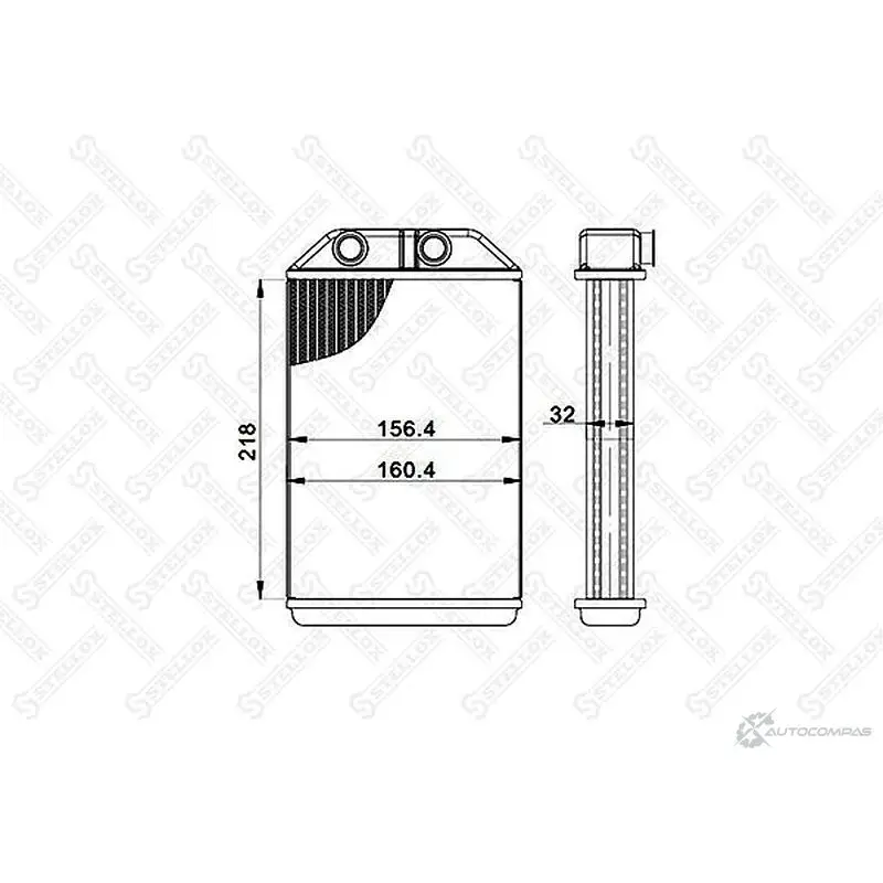 Радиатор печки, теплообменник STELLOX 10-35267-SX 1267284235 8AN0 4MP