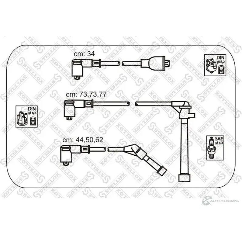 Высоковольтные провода зажигания STELLOX 4057276081857 KJ8O X 10-38266-SX 3600659