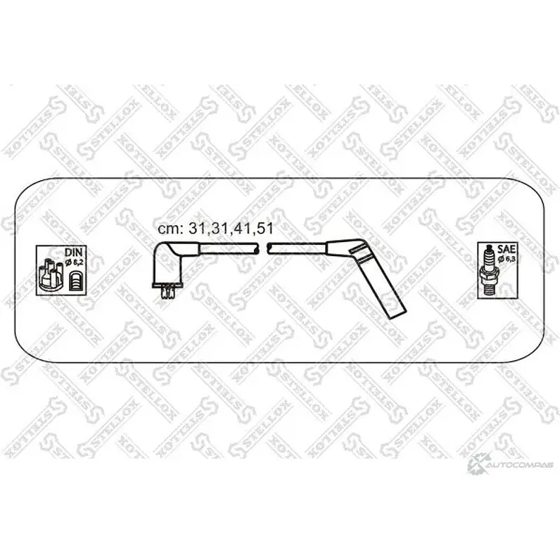 Высоковольтные провода зажигания STELLOX KX BLBPX 4057276081949 3600668 10-38403-SX
