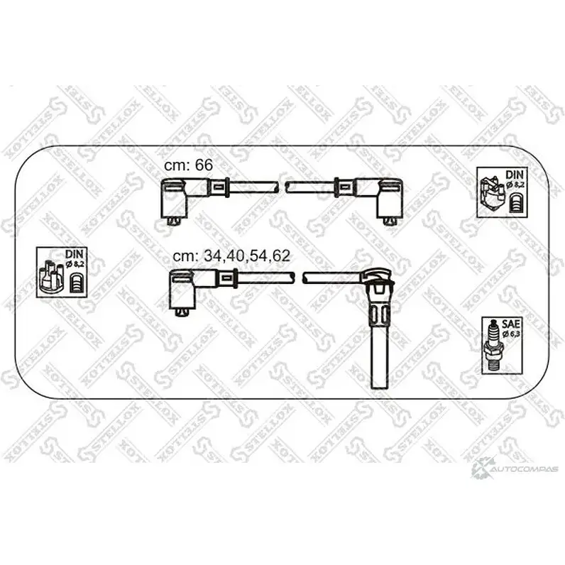 Высоковольтные провода зажигания STELLOX 4057276082168 3600686 10-38518-SX GYI S48D