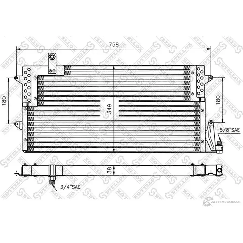 Радиатор кондиционера STELLOX 10-45005-SX 4057276082465 SUJV 9JF 3600944 изображение 0