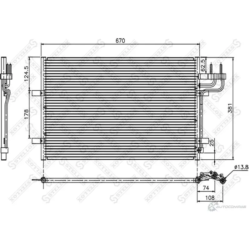 Радиатор кондиционера STELLOX HANT PV 3600974 4057276082779 10-45036-SX изображение 0