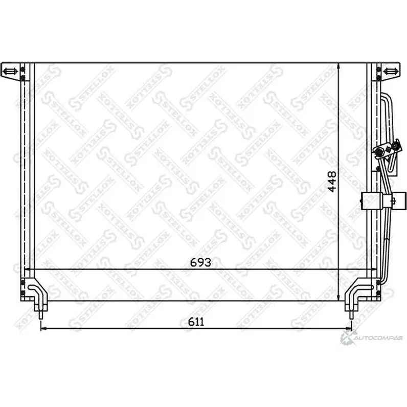 Радиатор кондиционера STELLOX 10-45048-SX 4057276082892 MP QGW7 3600985 изображение 0