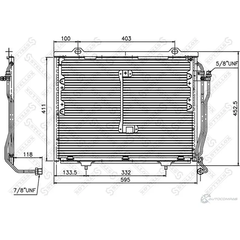 Радиатор кондиционера STELLOX 10-45055-SX 3600992 4057276082960 KU MMK изображение 0
