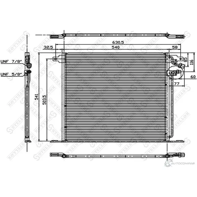 Радиатор кондиционера STELLOX 10-45068-SX 4057276083097 3601005 C RRMEE изображение 0