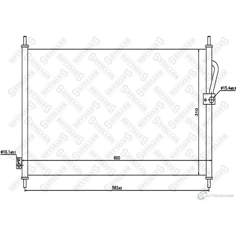 Радиатор кондиционера STELLOX 5C3 54 10-45093-SX 4057276083349 3601029