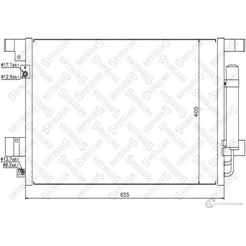 Радиатор кондиционера STELLOX DKP7 AU 3601069 4057276083769 10-45135-SX